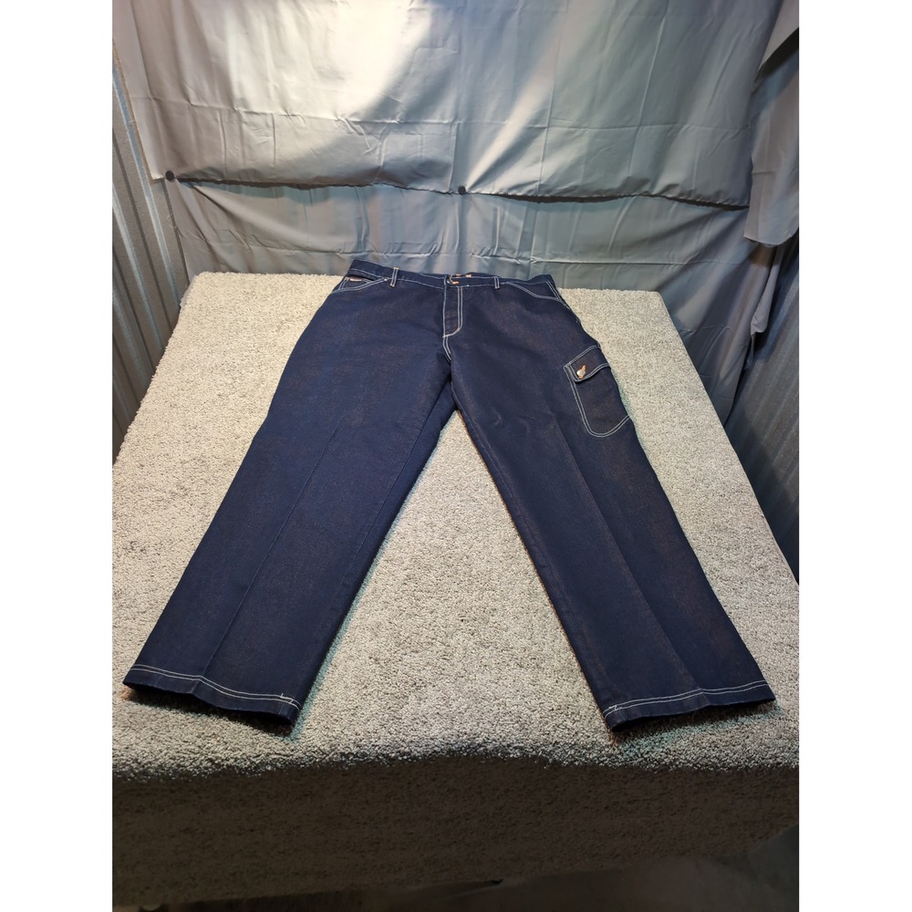 FUBU Jeans Company W42 L34 Blue Denim Jeans Cargo Style Menswear‎